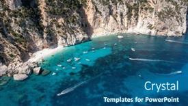  Presentation with aerial view of cape town - Presentation theme consisting of aerial-view-of-tourist-boats background and a  colored foreground