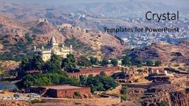 Presentation with jodhpur - Slides having aerial view of tourist landmark of jodhpur - jaswanth thada mausoleum jodhpur rajasthan india background and a light blue colored foreground