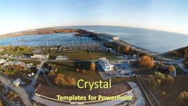 Presentation with hydroelectric - Colorful slide deck enhanced with aerial-view-of-town-novosibirsk backdrop and a tawny brown colored foreground