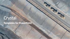  Presentation with housing - PPT theme consisting of aerial view of tractors background and a gray colored foreground