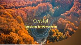  Presentation with forest road - Presentation theme enhanced with aerial-view-of-transfagarasan-road background and a tawny brown colored foreground