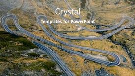  Presentation with aerial - Slide set featuring aerial-view-of-transfagarasan-road background and a coral colored foreground