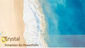  Presentation with umbrella - Beautiful slide set featuring aerial view of umbrella towel backdrop and a lemonade colored foreground