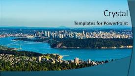  Presentation with vancouver - Amazing slides having aerial view of vancouver canada backdrop and a light blue colored foreground