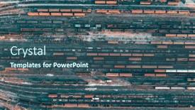  Presentation with trains - Presentation consisting of aerial-view-of-various-railway background and a  colored foreground
