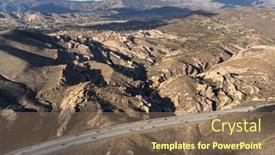  Presentation with freeway - Slide deck enhanced with aerial-view-of-vasquez-rocks background and a violet colored foreground
