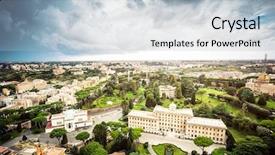  Presentation with vatican - PPT theme enhanced with aerial view of vatican gardens background and a light blue colored foreground