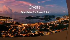  Presentation with virgin islands - Colorful PPT layouts enhanced with aerial-view-of-virgin-islands backdrop and a violet colored foreground