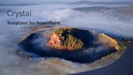  Presentation with brasov - Slides enhanced with aerial-view-of-volcanic-crater background and a light blue colored foreground