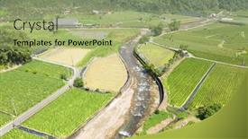  Presentation with water bamboo - Presentation with aerial-view-of-water-bamboo background and a mint green colored foreground