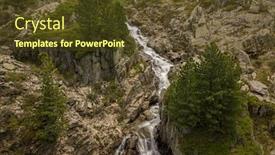  Presentation with waterfall - Slides enhanced with aerial-view-of-waterfall background and a tawny brown colored foreground