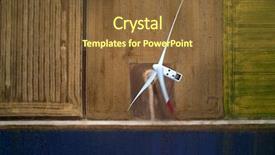  Presentation with blade - Cool new PPT theme with aerial view of wind turbine backdrop and a tawny brown colored foreground