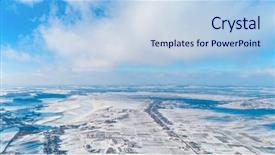  Presentation with forests - PPT layouts having aerial view of winter land background and a light blue colored foreground