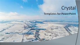  Presentation with forests - Colorful slide set enhanced with aerial view of winter land backdrop and a light blue colored foreground