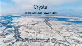  Presentation with forests - Audience pleasing PPT theme consisting of aerial view of winter land backdrop and a light blue colored foreground