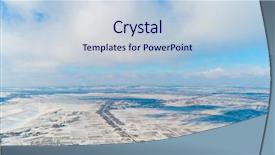  Presentation with forests - Cool new slide deck with aerial view of winter land backdrop and a lemonade colored foreground