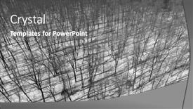  Presentation with woodland - Slide set having aerial-view-of-woodland background and a gray colored foreground