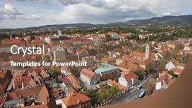  Presentation with croatia zagreb - Presentation theme having aerial view of zagreb the capital of croatia background and a tawny brown colored foreground