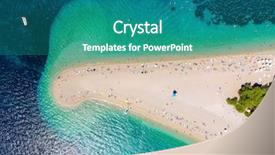  Presentation with bol - PPT theme featuring aerial view of zlatni rat background and a teal colored foreground