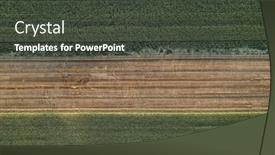  Presentation with corn - Amazing presentation theme having aerial-view-on-a-fields backdrop and a dark gray colored foreground
