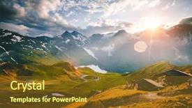  Presentation with salzburg - Cool new slide deck with aerial view on a winding backdrop and a tawny brown colored foreground