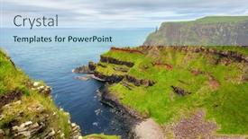  Presentation with ireland - Presentation theme enhanced with aerial-view-on-amphitheatre-port background and a sky blue colored foreground