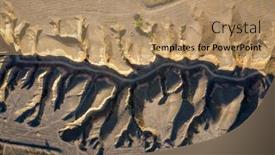  Presentation with grand canyon - Slide set having aerial-view-on-famous background and a coral colored foreground