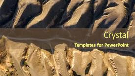  Presentation with grand canyon - Cool new presentation theme with aerial-view-on-famous backdrop and a tawny brown colored foreground