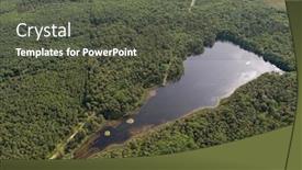  Presentation with pond - PPT layouts featuring aerial-view-on-the-pond background and a dark gray colored foreground