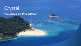  Presentation with zakynthos - Colorful PPT layouts enhanced with aerial view on zakynthos island greece - marathonisi turtle island backdrop and a teal colored foreground