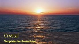  Presentation with ocean waves - PPT layouts with aerial-view-over-beautiful-ocean background and a tawny brown colored foreground