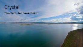  Presentation with mongolian - PPT layouts featuring aerial view panorama of mongolian background and a light blue colored foreground