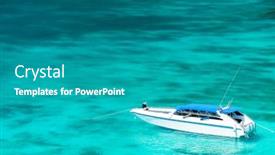  Presentation with sand ocean - Amazing presentation theme having aerial-view-point-of-tropical backdrop and a teal colored foreground