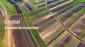  Presentation with crops - PPT theme consisting of aerial view shoot from drone background and a coral colored foreground