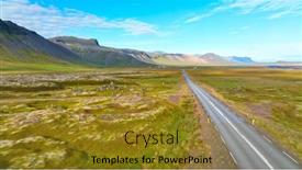  Presentation with driving - PPT layouts featuring aerial-view-shot-of-car background and a gold colored foreground