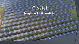  Presentation with solar power - Slides with aerial-view-to-ecology-solar background and a ocean colored foreground