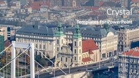  Presentation with historical buildings - Amazing slides having aerial-view-to-elisabeth-bridge backdrop and a gray colored foreground