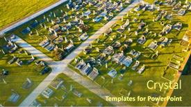  Presentation with czech republic - PPT theme having aerial-view-to-graveyard background and a tawny brown colored foreground