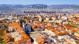  Presentation with czech republic - Amazing slide set having aerial-view-to-historic-center backdrop and a light blue colored foreground