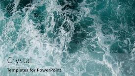  Presentation with ocean waves - Audience pleasing theme consisting of aerial-view-to-ocean-waves backdrop and a light blue colored foreground