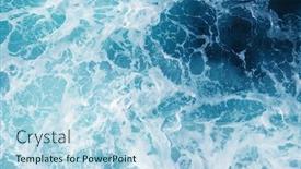  Presentation with ocean waves - Audience pleasing slides consisting of aerial-view-to-ocean-waves backdrop and a light blue colored foreground