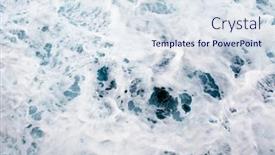  Presentation with blue waves - Colorful PPT layouts enhanced with aerial-view-to-ocean-waves backdrop and a sky blue colored foreground