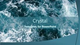  Presentation with ocean waves - Beautiful slide deck featuring aerial-view-to-ocean-waves backdrop and a ocean colored foreground