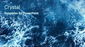  Presentation with ocean waves - Amazing slide set having aerial-view-to-ocean-waves backdrop and a ocean colored foreground