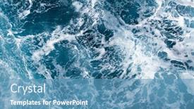  Presentation with ocean waves - Audience pleasing slide deck consisting of aerial-view-to-ocean-waves backdrop and a teal colored foreground