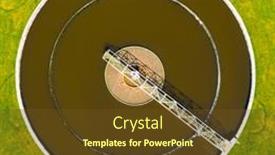  Presentation with water plant - Cool new slide set with aerial-view-to-sewage-treatment backdrop and a tawny brown colored foreground