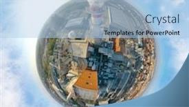  Presentation with co2 pollution - Slide set enhanced with heavy industry as a co2 background and a light blue colored foreground