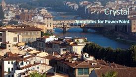  Presentation with bridges - PPT layouts consisting of aerial view to the bridges of florence tuscany italy background and a ocean colored foreground