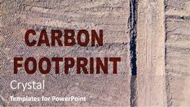  Presentation with carbon footprint - PPT theme featuring aerial-view-to-tracks background and a gray colored foreground