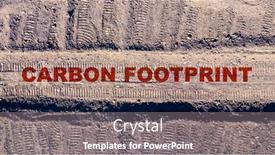  Presentation with carbon footprint - Cool new PPT layouts with aerial-view-to-tracks backdrop and a gray colored foreground